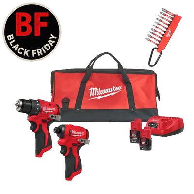 Milwaukee M12 BLPP2D-202B Combokit inkl bitssats