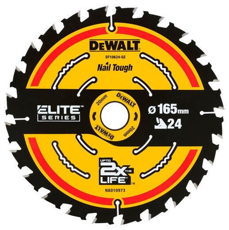 DeWalt DT10624 Sågklinga 165x20mm 24T för trä ELITE