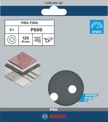 Bosch Slippapper 150mm 5-P 6H Stenslippapper