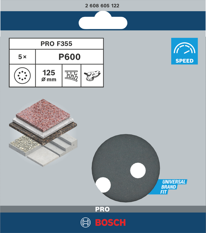 Bosch Slippapper 150mm 5-P 6H Stenslippapper