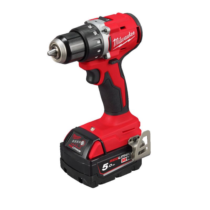 Milwaukee M18 BLDDRC-502C Borrskruvdragare 18V (2x5,0Ah)
