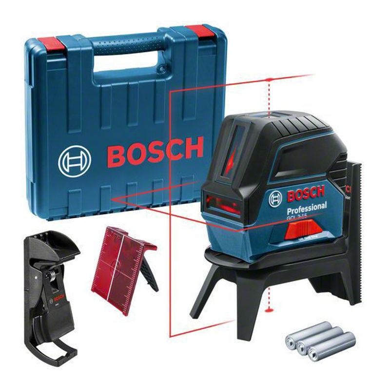 Bosch GCL 2-15 Kors-/Linjelaser med väggfäst
