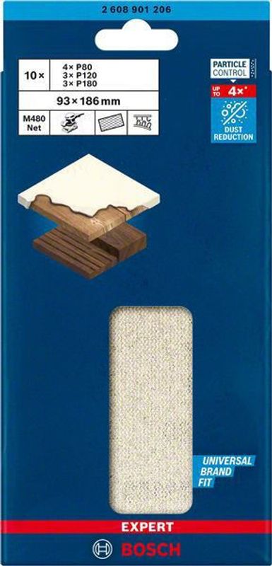 Bosch Expert M480 slipnätsats 93 x 186 mm, 10 st