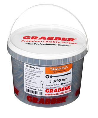 Grabber Träskruv C4 Försänkt 5,0x90 mm ca 600 st