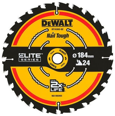 DeWalt DT10302 Sågklinga 184mm 24T för Allmän användning ELITE