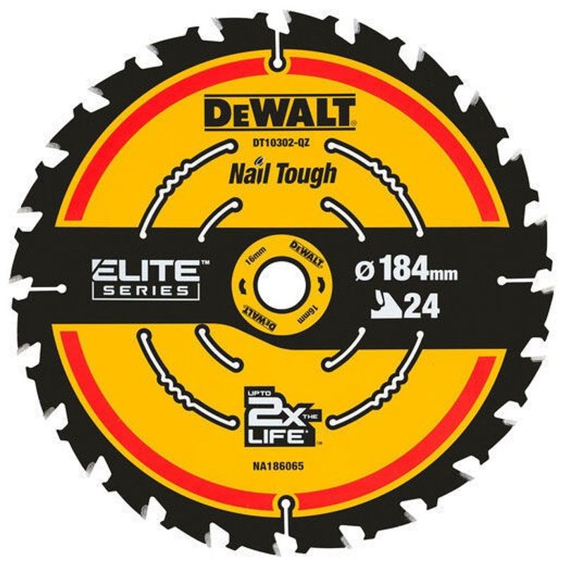 DeWalt DT10302 Sågklinga 184mm 24T för Allmän användning ELITE