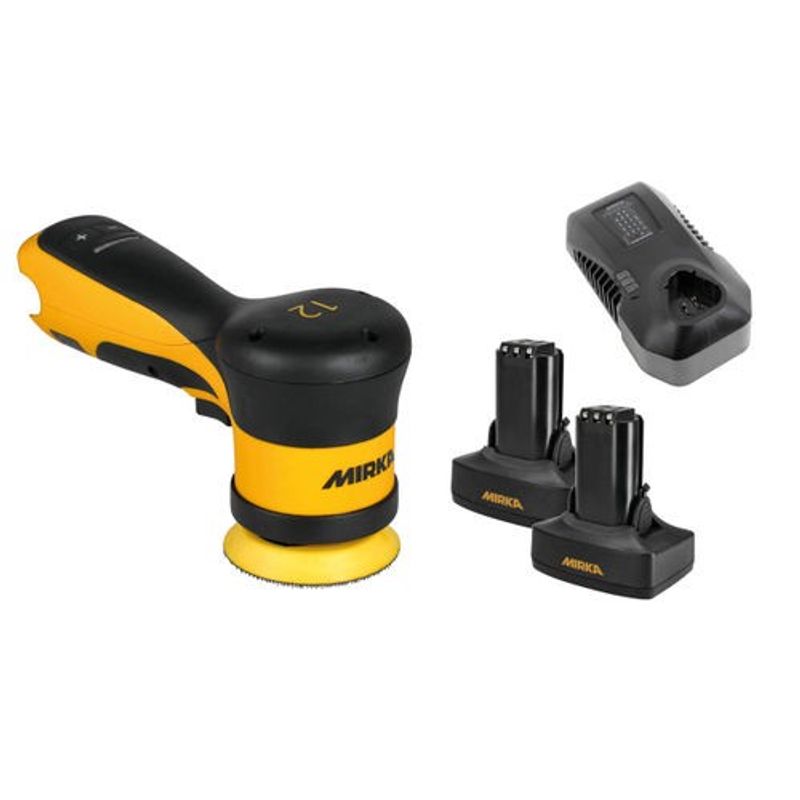 Mirka AROP-B Batteridriven Polermaskin Kit 2 Batterier 12 V 2,5 Ah + Laddare