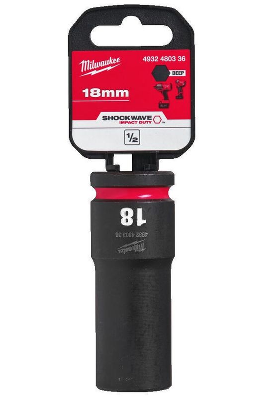 Milwaukee Krafthylsa 1/2" Shockwave Djup 8-36mm