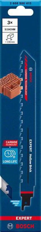 Bosch Expert ‘Hollow Brick’ S 1543 HM tigersågblad 240mm 3st CARBIDE