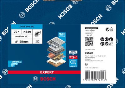 Bosch Expert N880 fleeceskiva för excenterslipar 125mm 20st för trä & färg