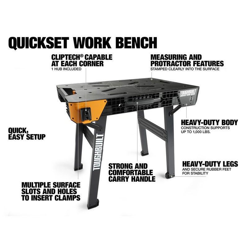 Toughtbuilt Arbetsbord WB700 Pro QuickSet 855x630x790mm