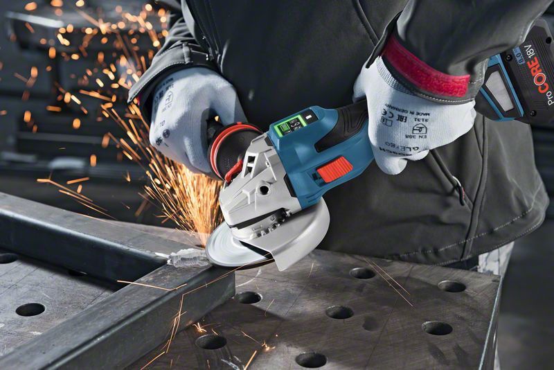 Bosch GWS 18V-15 SC Vinkelslip 18V 125mm BITURBO L-BOXX (2x 8,0ah)