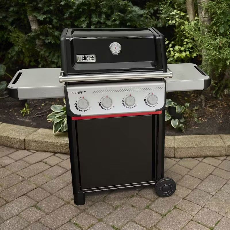 Weber Spirit E-410 Gasolgrill – 4 brännare Svart