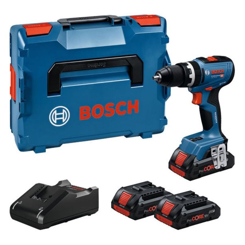 Bosch GSB 18V-65 Slagborrmaskin 18V 3x4,0Ah ProCORE i L-BOXX