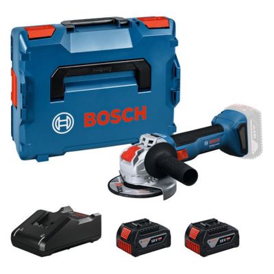 Bosch GWX 18V-8 Vinkelslip 18V 125 mm X-LOCK 2x4,0Ah i L-BOXX