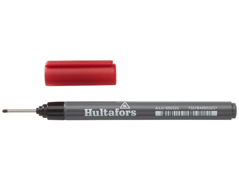 Hultafors Märkpenna HIDHM R Röd (Djuphålsmärkare)