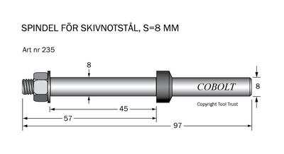Cobolt Spindel S=8 TL=97