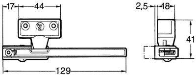 ASSA Ventilationsbeslag FIX 93 Vit 129mm