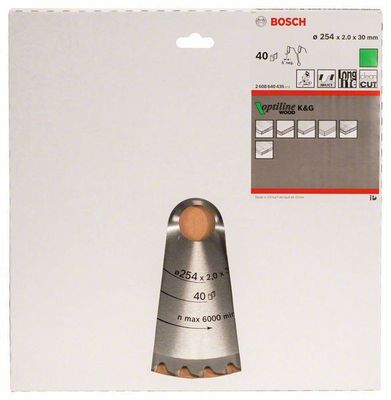 Bosch Cirkelsågklinga 254mm 40T