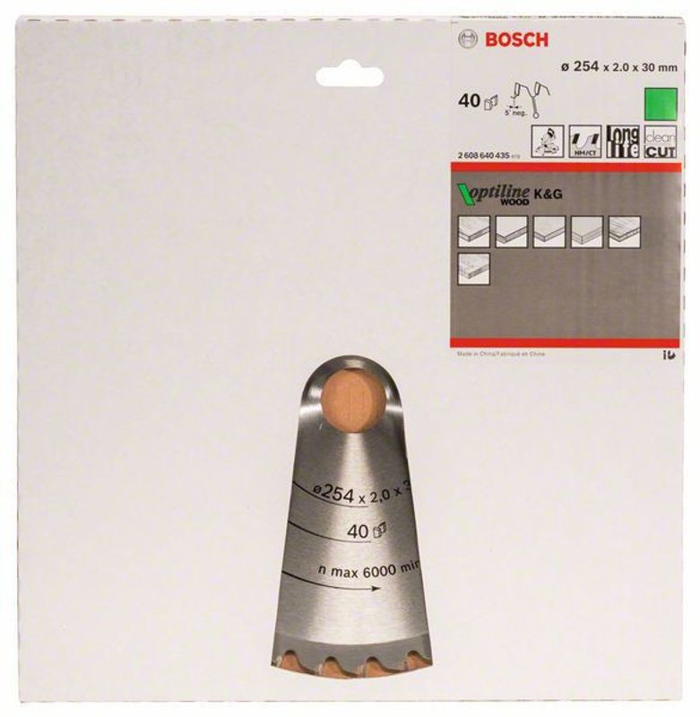 Bosch Cirkelsågklinga 254mm 40T