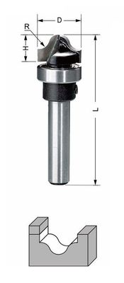 Delver Dekor-/Mallfräs R=4D=16 H=10 L=54,5 S=8