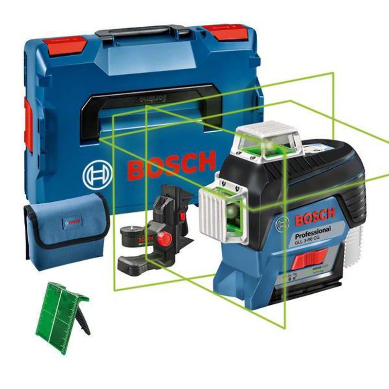 Bosch GLL 3-80 CG SOLO Kors-/Linjelaser 3x360° Grön