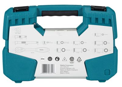 Makita B-65573 Hylsnyckelsats 3/8" 23-delar, korta & långa hylsor
