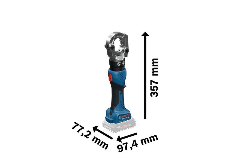 Bosch GPH 18V-60 Hydrauliskt krimpverktyg 18V 6–300 mm² i XL-BOXX (utan batteri)