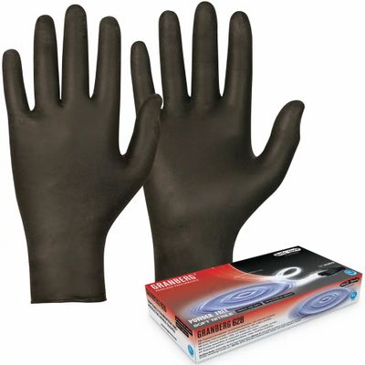 Granberg 628 Engångshandskar Nitril Svart Stl L 100-pack