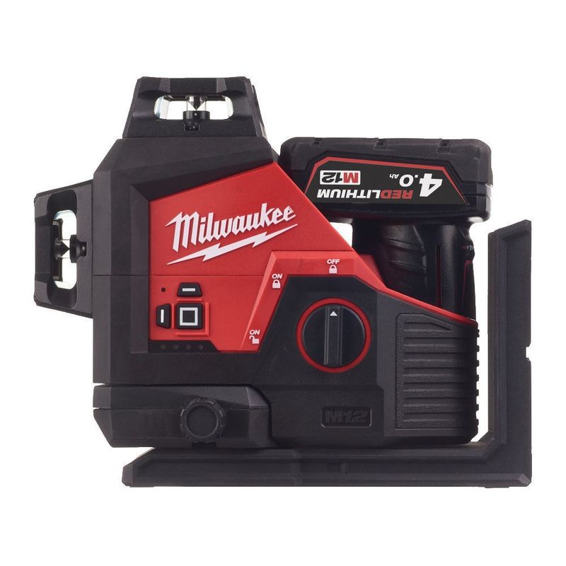 Milwaukee M12 3PLSKIT-401P Treplanslaser – Grön 360° med hög precision