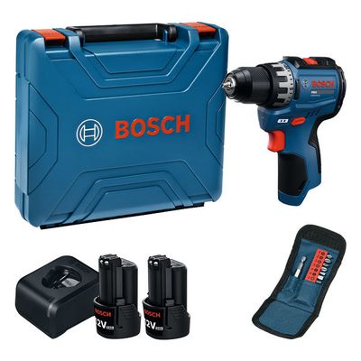 Bosch GSR 12V-31 Skruvdragare 12V 2x2,0Ah med bitsats