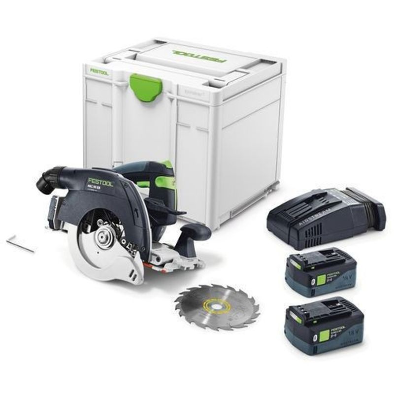 Festool 18 V HKC 55 5,0 EBI-Plus-SCA Battericirkelsåg 18V (2x5,0ah)