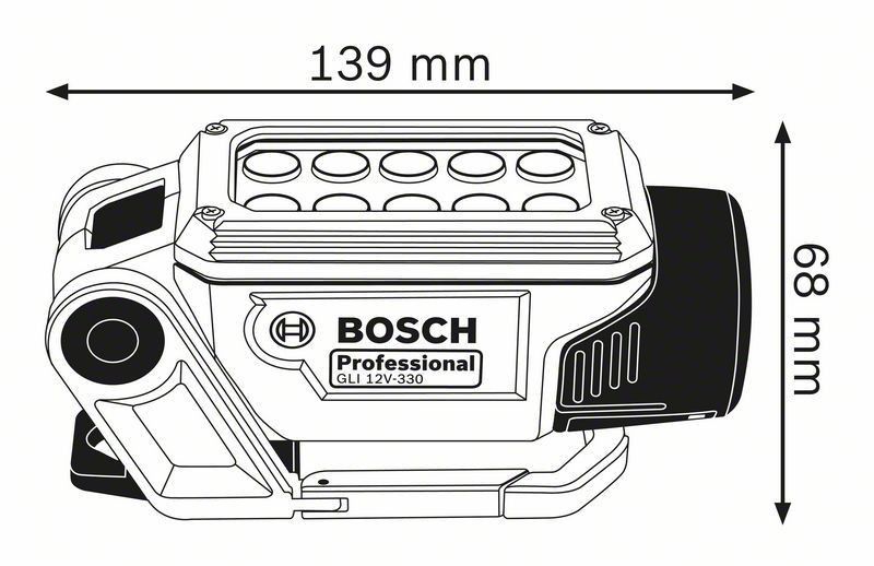 Bosch GLI Deciled 12V-LI Arbetslampa 12V (Utan batterier)