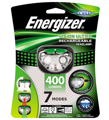 Energizer LED HL Vision Ultra Pannlampa Uppladdningsbar (400 lumen)