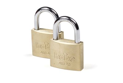 Habo Hänglås 403-40 Twin Mässing SB