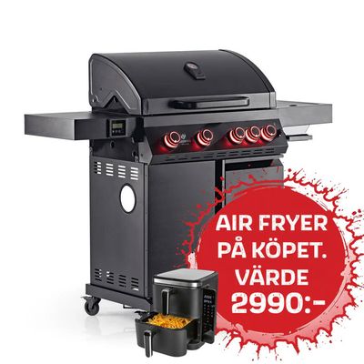 Landmann Cool Black MaxX 4.1 Gasolgrill 4-Brännare Svart