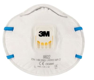 3M Skyddsmask 8822 m/ventil FFP2 3-Pack