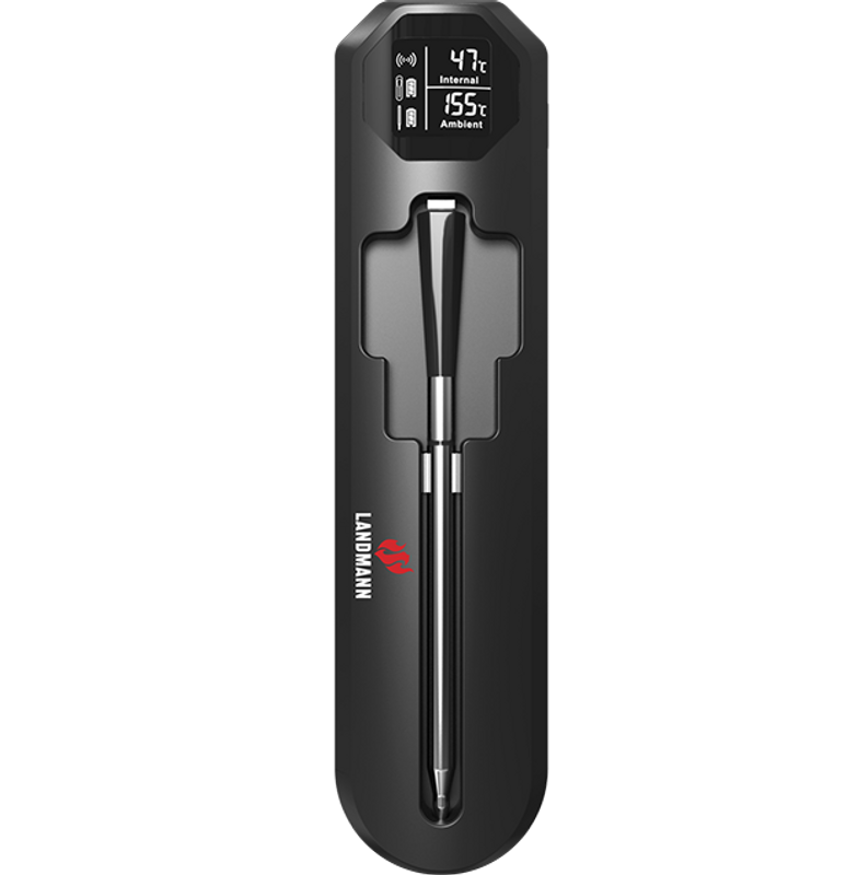 Landmann Trådlös smart termometer, Bluetooth, LCD display i basenhet