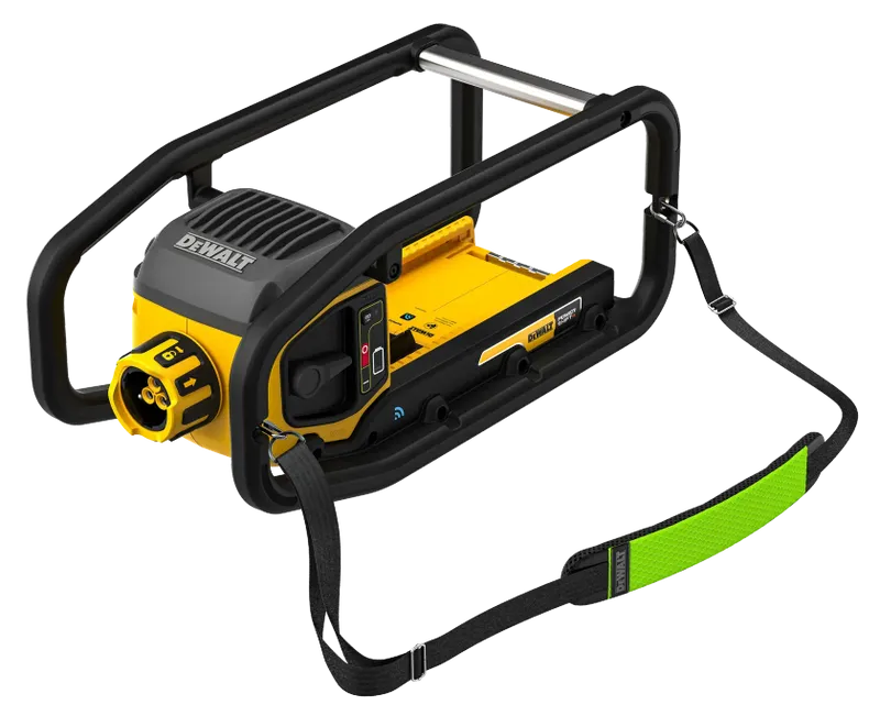 DeWalt DCPS320N POWERSHIFT Powerpack betongvibrator snett framifrån