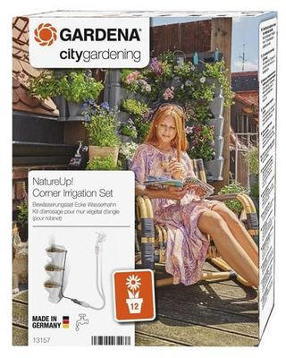 Gardena 13157-20 NatureUp!Bevattningsset Vertikal växthållare,hörnstående (för vattenkran)