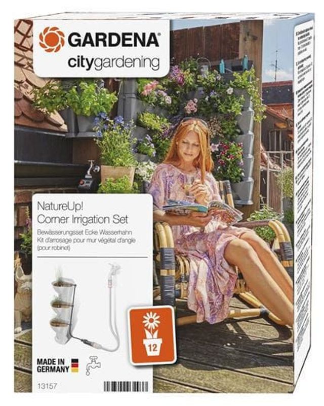 Gardena 13157-20 NatureUp!Bevattningsset Vertikal växthållare,hörnstående (för vattenkran)