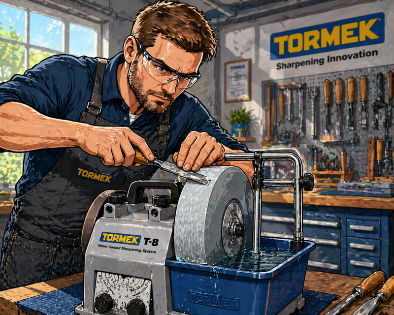 Tormek bänkslip T-8 för vassa eggverktyg