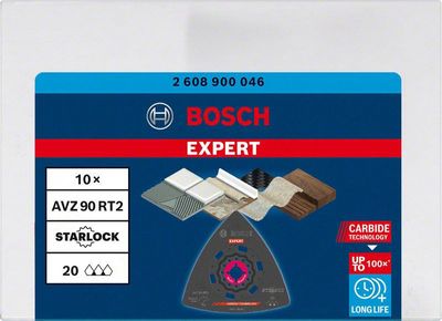 Bosch Expert Sanding Plate AVZ 90 RT2 blad för multiverktyg, 90 mm, 10 st.