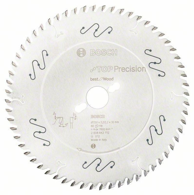 Bosch Sågklinga Top Precision 250mm x 60T