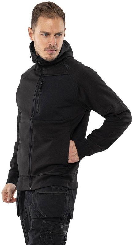 Fristads 7831 GKI Sweatshirt-jacka med huva Svart