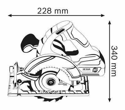 Bosch GKS 18 V-LI Cirkelsåg 18V 165mm C&G (utan batterier)