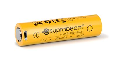 Suprabeam batteri 18650 med USB 3000 mah passar M6XR USB C uttag