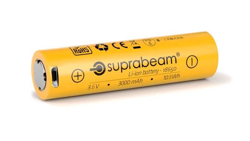 Suprabeam batteri 18650 med USB 3000 mah passar M6XR USB C uttag