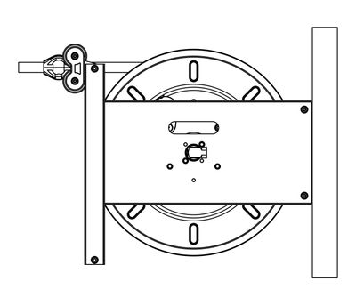 Faicom slangvinda galv 400B 3/8" 20 m öppen galvad