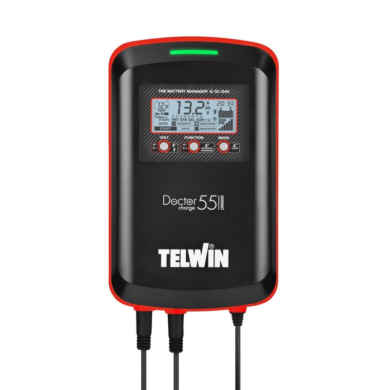 Telwin batteriladdare doctor CHARGE55 6/12/24V connect helautomat